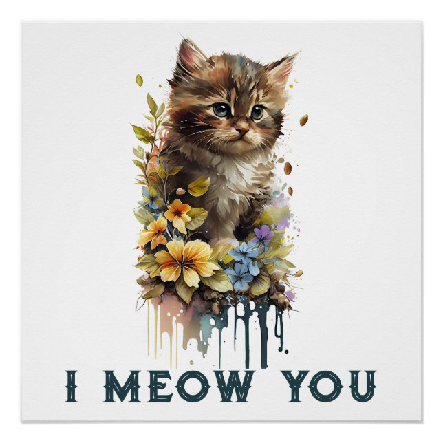 Affiche Je Miaule Pour Toi Minou (Devant)