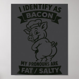 Affiche Je m'identifie comme Bacon G, amateur de BBQ drôle