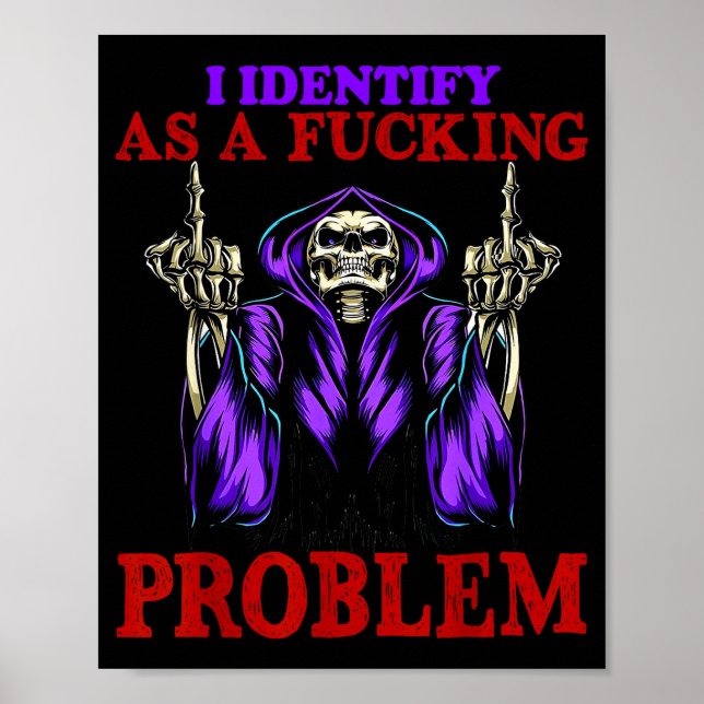 Affiche Je m'identifie comme un problème étranger (Devant)