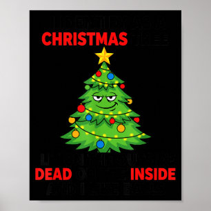 Affiche Je m'identifie comme un sapin de Noël éclairé à l'