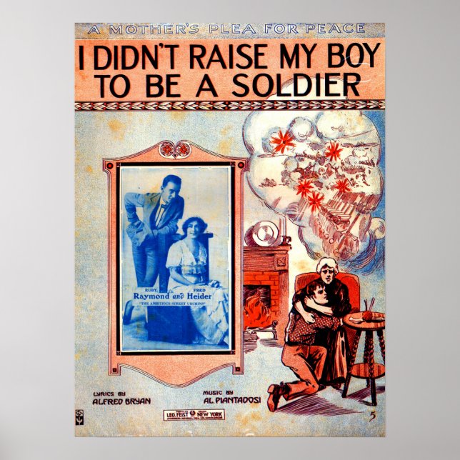 Affiche Je n’ai pas élevé mon garçon pour être un soldat (Devant)