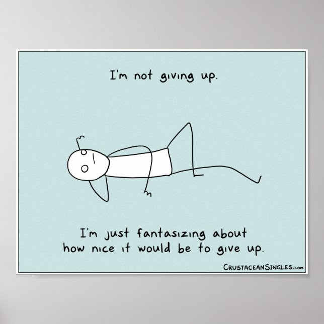 Affiche "Je n'abandonne pas" (paysage) (Devant)