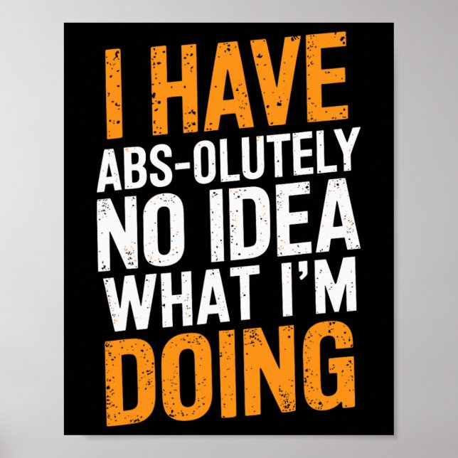 Affiche Je n'ai absolument aucune idée de ce que je fais G (Devant)