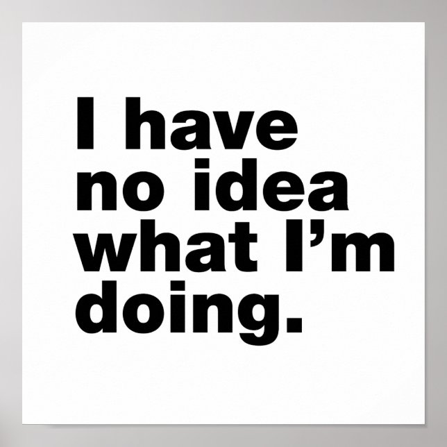 Affiche Je n'ai aucune idée de ce que je fais (Devant)