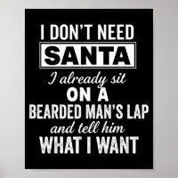 Je n'ai pas besoin du Père Noël, je suis déjà assi