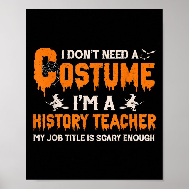 Affiche Je n'ai pas besoin d'un costume Je suis un profess (Devant)