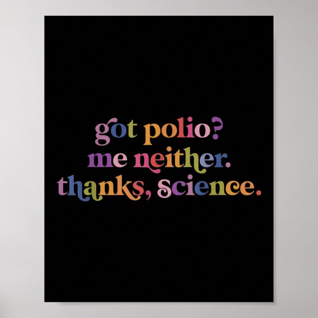 Affiche Je n'ai pas de polio grâce à la science (Devant)