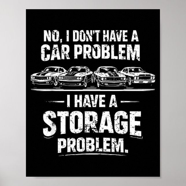 Affiche Je N'Ai Pas De Problème De Voiture J'Ai Un Problèm (Devant)
