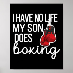 Affiche Je N'Ai Pas De Vie Drôle Boxe Maman Boxer Mère
