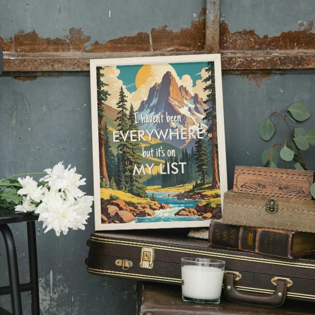 Affiche Je n'ai pas été partout Retro Wanderlust Travel (Créateur téléchargé)