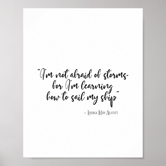 Affiche Je n'ai pas peur des tempêtes Citation de Little W (Devant)