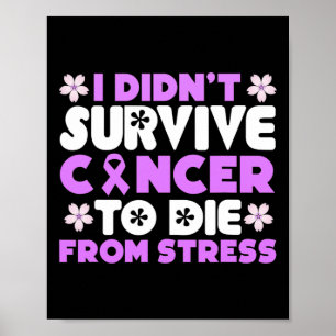 Affiche Je n'ai pas survécu au cancer pour mourir du stres
