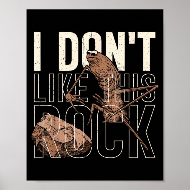 Affiche Je n'aime pas ce rock Marcus le ver mème drôle  (Devant)