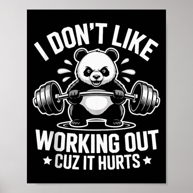 Affiche Je n'aime pas faire de l'exercice parce que ça fai (Devant)