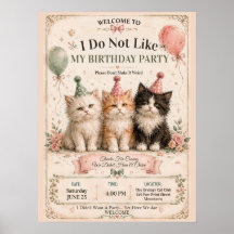 Je n'aime pas mon invitation d'anniversaire de bie