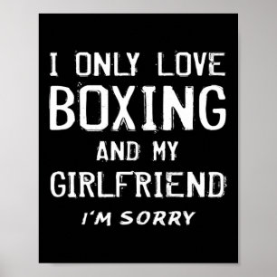 Affiche Je N'Aime Que La Boxe Et Ma Petite Amie Boyfrie