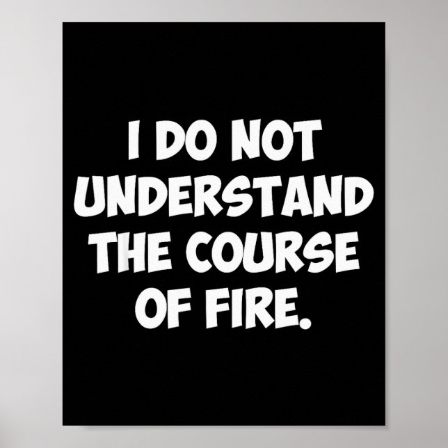 Affiche Je ne comprends pas le cours de feu  (Devant)