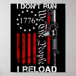 Affiche Je ne cours pas, je recharge - Usa We The People A
