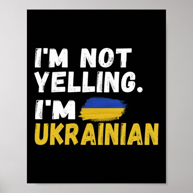 Affiche Je ne crie pas, je suis ukrainien, c'est dans mon  (Devant)