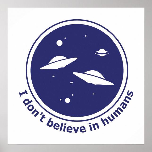 Affiche Je ne crois pas aux humains (Devant)