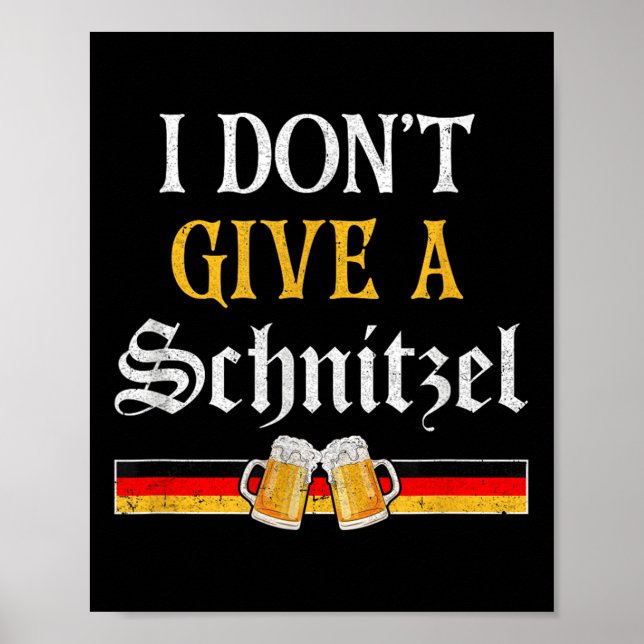 Affiche Je Ne Donne Pas De Bière Allemande Schnitzel Wurst (Devant)