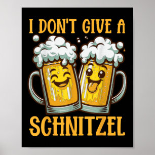 Affiche Je Ne Donne Pas De Bière Allemande Schnitzel Wurst