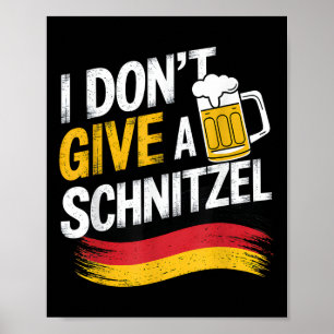 Affiche Je Ne Donne Pas De Bière Allemande Schnitzel Wurst