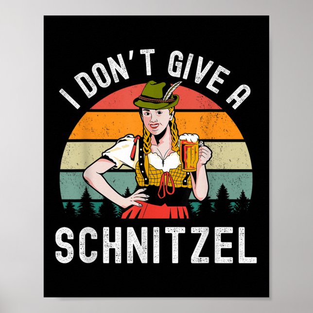 Affiche Je Ne Donne Pas De Bière Schnitzel Wurst Drôle All (Devant)