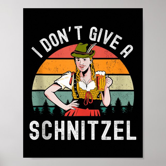 Affiche Je Ne Donne Pas De Bière Schnitzel Wurst Funny Ger (Devant)