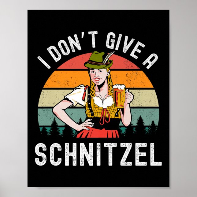 Affiche Je Ne Donne Pas De Bière Schnitzel Wurst Funny Pr  (Devant)