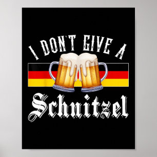 Affiche Je Ne Donne Pas De Schnitzel Allemagne Drapeau Hom