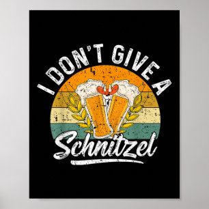 Affiche Je Ne Donne Pas De Schnitzel Drôle Hommes Allemand