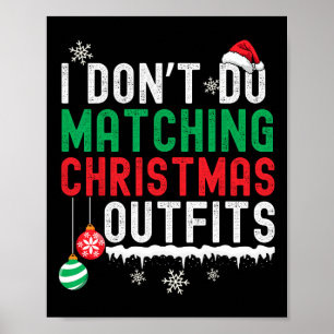 Affiche Je ne fais pas correspondre les tenues de Noël Fam