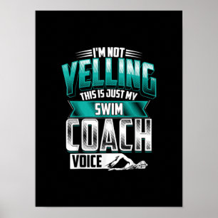 Affiche Je Ne Joue Pas Swim Coach Voix Amusante Natation