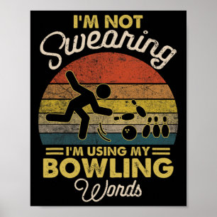 Affiche Je ne jure pas que j'utilise mon vintag Words Bowl