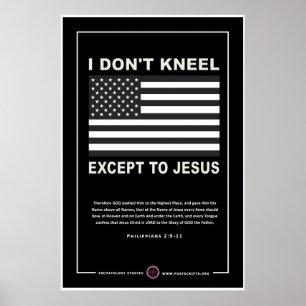 Affiche Je ne m'agenouille pas sauf à Jésus