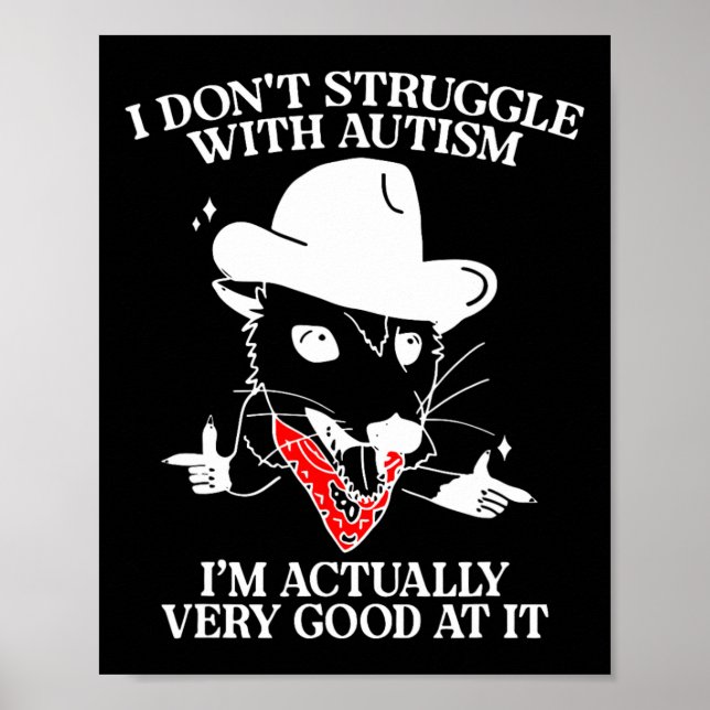 Affiche Je ne me bats pas avec l'autisme Je suis vraiment  (Devant)