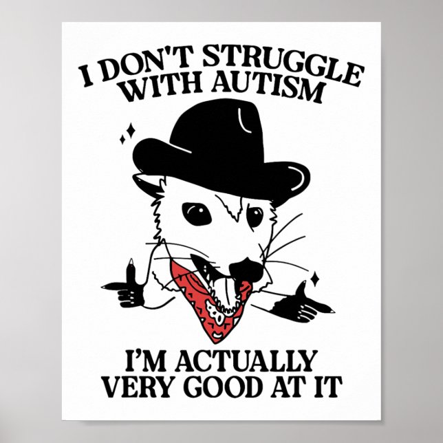 Affiche Je ne me bats pas avec l'autisme Je suis vraiment  (Devant)