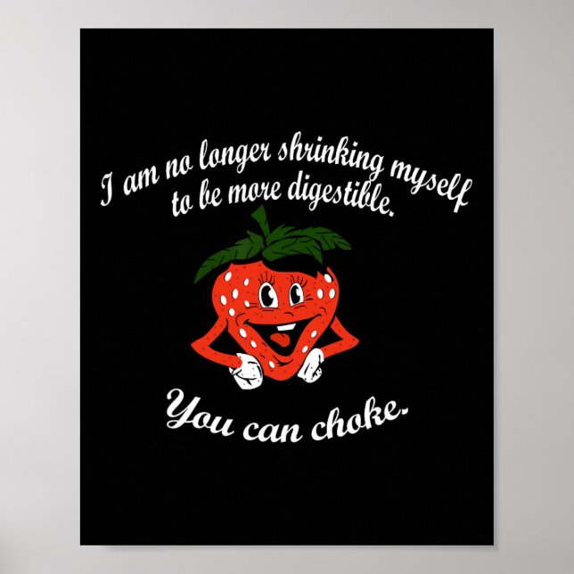 Affiche Je Ne Me Réduis Plus De Boxe De Fraise (Devant)