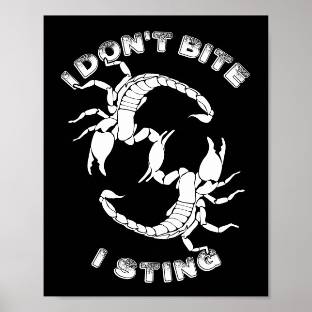 Affiche Je ne mord pas, je pique - Scorpio Design (Devant)
