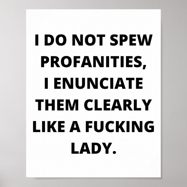 Affiche Je Ne Parle Pas De Profanités, Je Les Évoque, Drôl (Devant)