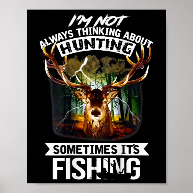 Affiche Je ne pense pas toujours à la chasse, parfois (Devant)