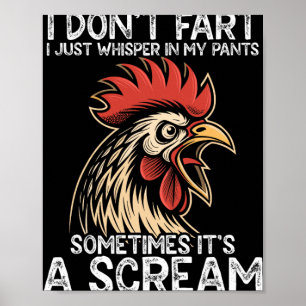 Affiche Je ne péte pas, je chuchote juste dans mon pantalo