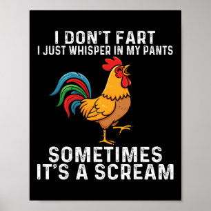 Affiche Je ne péte pas, je chuchote juste dans mon pantalo