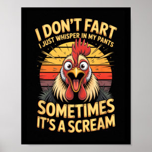 Affiche Je ne péte pas, je chuchote juste dans mon pantalo