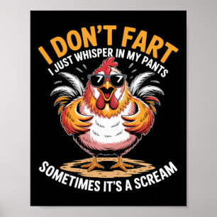 Affiche Je ne péte pas, je chuchote juste dans mon pantalo