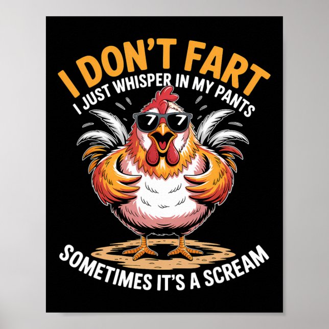 Affiche Je ne péte pas, je chuchote juste dans mon pantalo (Devant)