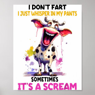 Affiche Je ne péte pas, je chuchote simplement dans mon pa