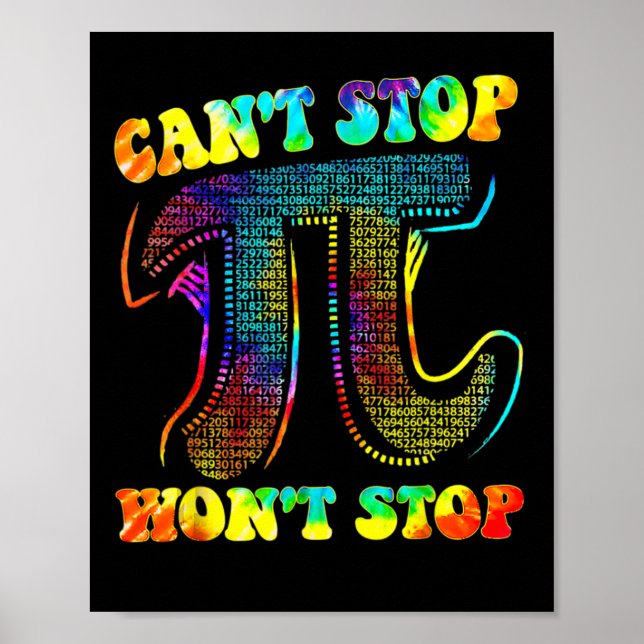 Affiche Je ne peux pas arrêter Pi Shirt n'arrêtera pas Mat (Devant)