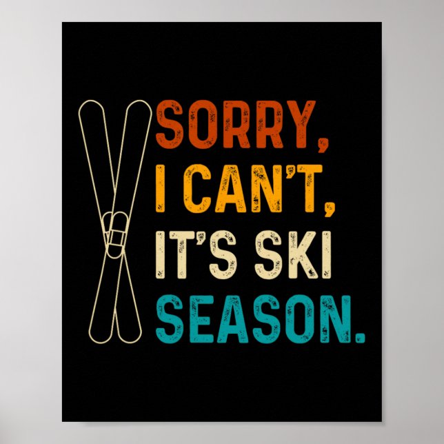 Affiche Je ne peux pas, c'est la saison de ski  (Devant)